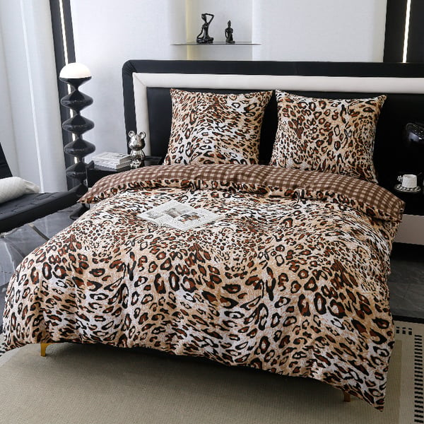 Premium bomullssängkläder 160x200 panter