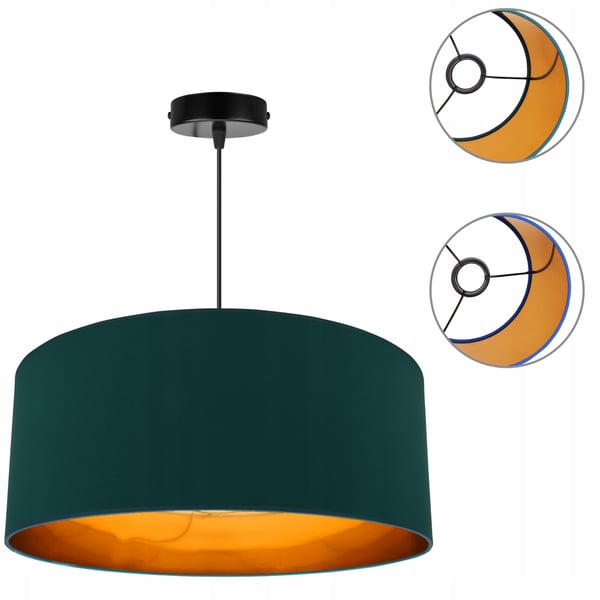LOFTSLAMPE MED GYLDET LED-SKÆRM