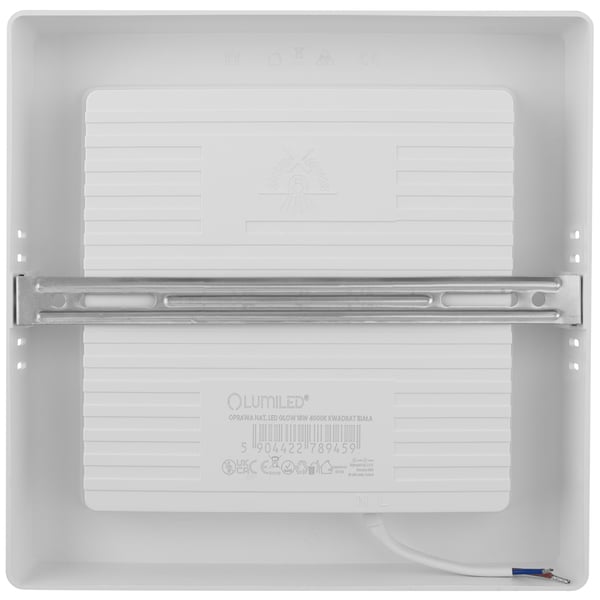 Utanpåliggande LED-taklampa 18W fyrkantig 4000K GLOW vit LUMILED