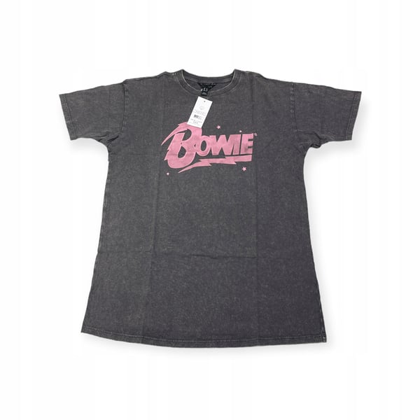 New Look t-shirt med rund hals Bowie størrelse 42