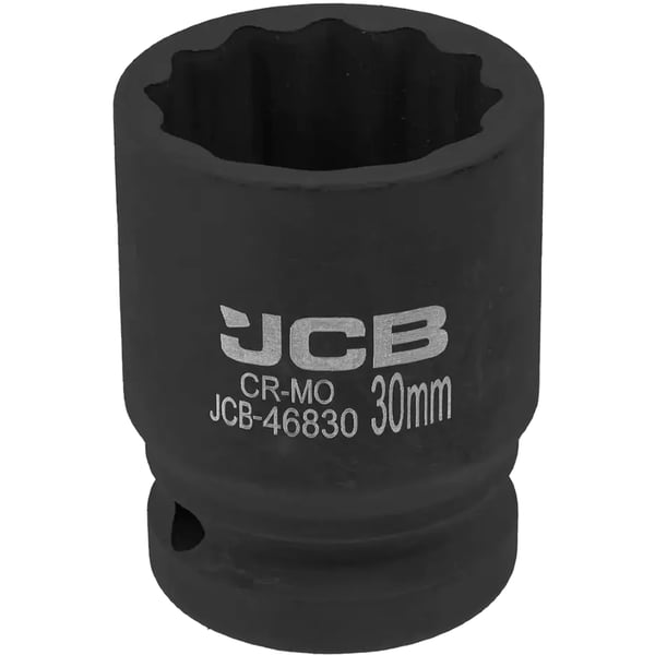 JCB Slagtopnøgle 3/4" 30 mm 12-kant Cr-Mo topnøgle