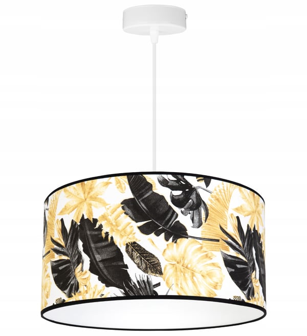 Lofthængende lampe, lampeskærm, gyldne blomster, LED