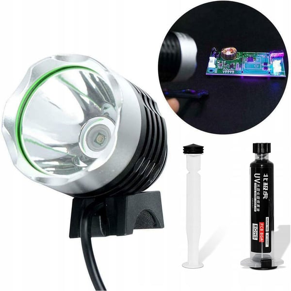 Loddemaske sort 10ml med stempel + lampe til hærdning af loddemaske