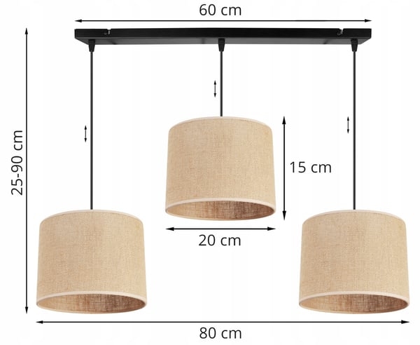 HÆNGELAMPE, LOFTKRONE, LAMPESKÆRM 20 CM