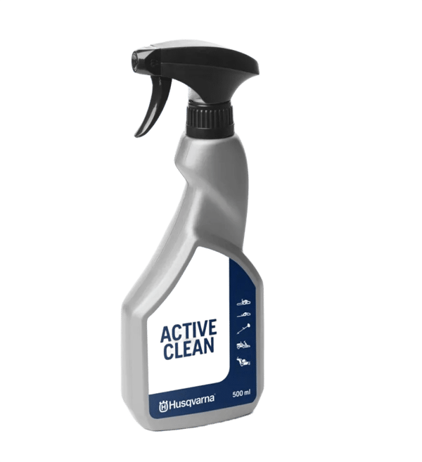 Husqvarna puhdistusaine moottorisaha, läpivienti, ruohonleikkuri Actoive Clean 500ml pesuaine