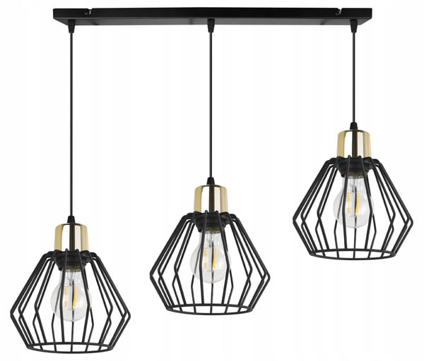 Hængelampe, loftslysekrone, trådskærm, LED