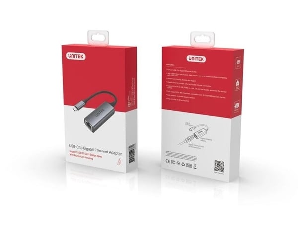 Unitek U1312A USB-C 3.1 Gen 1 - RJ45 1000 Mbps sovitinkaapeli