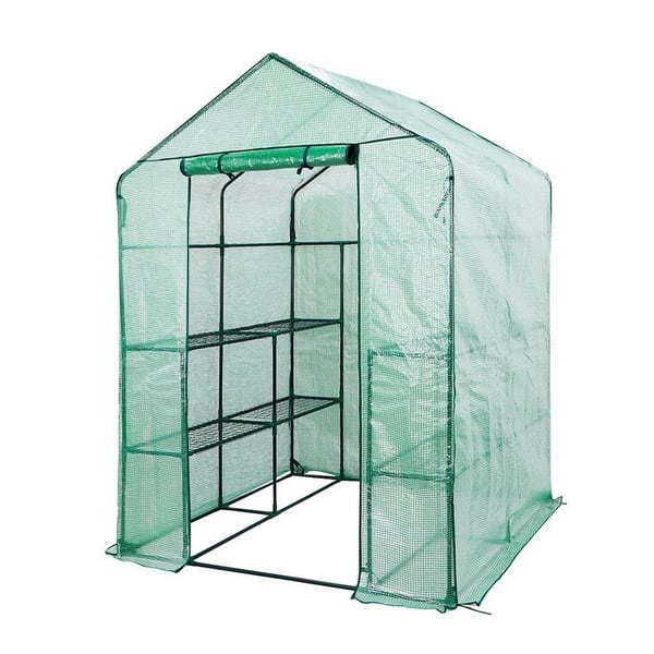 KASVIHUONE 143*143*195 CM, PE-KALVO 135G, METALLIRAKENNE - T N15-911