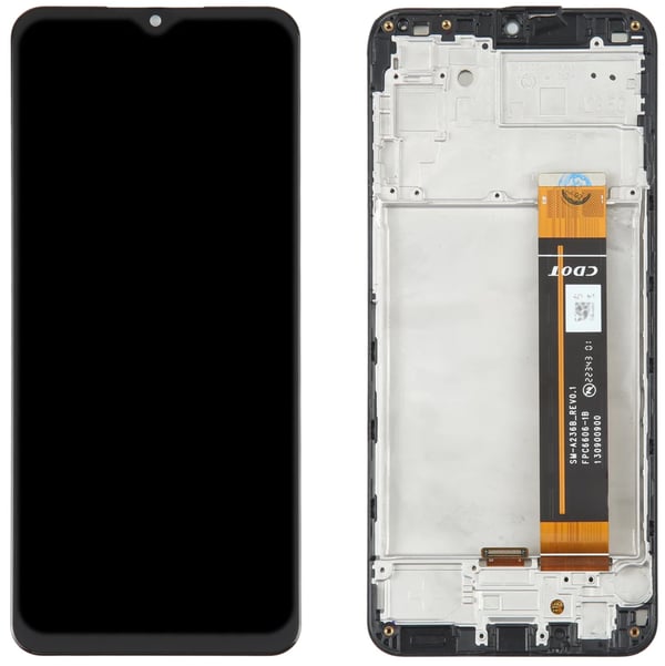 Samsung Galaxy SM-A236 A23 5G LCD-skärm och pekskärm renoverad svart ram