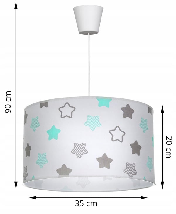 BØRNES LOFTSLAMPE HÆNGENDE LYKONE TIL SOVEVÆRELSES LAMPESKÆRM
