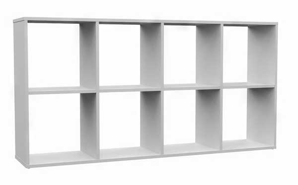 Malax 2X4 hvid hylde