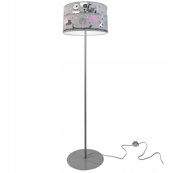 BØRNES GULVLAMPE, LAMPESKÆRM, MØNSTER, LED