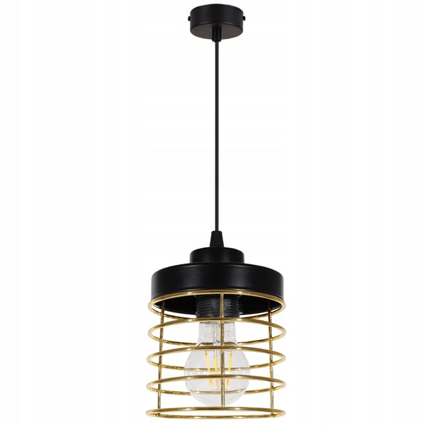 LOFTSLAMPE MED LED-LYKRONE MED GYLDEN TRÅD