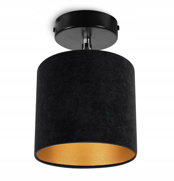 Lofthængende lampe, væglampe, gylden fløjl