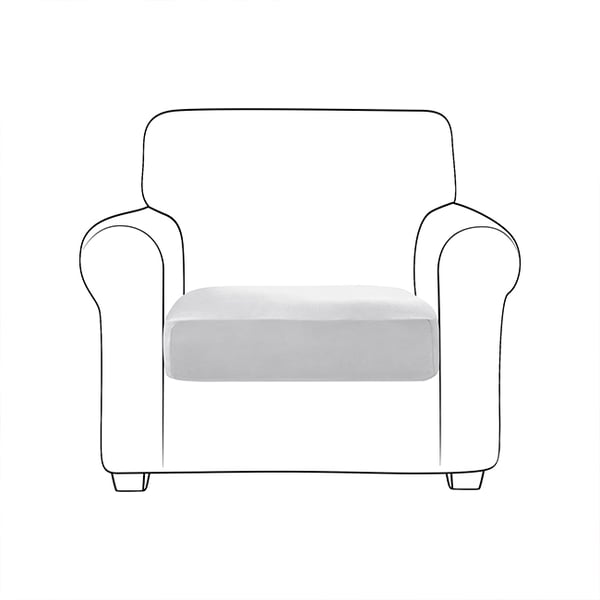 Sofföverdrag sammet ljusgrå 150-190cm