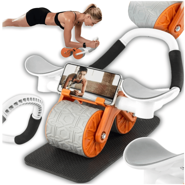 Magrulletränare för magmuskler pilates fitness träningsmatta hjul