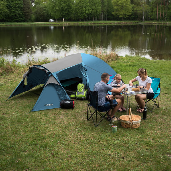 NC6012 sinisen-harmaa teltta leirintä trekker Nils Camp
