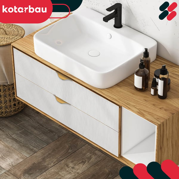 KOTARBAU modern möbelhandtag aluminium matt guld 96/116 mm set om 2