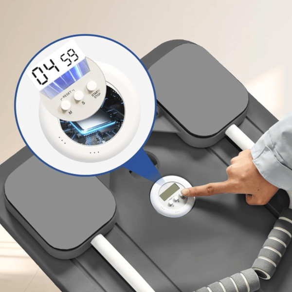 Pilatebräda träning reformer pilatesmatta motståndsband timer