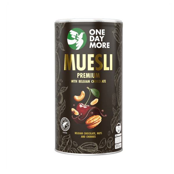 OneDayMore Premium-mysli belgialaisella suklaalla 500 g