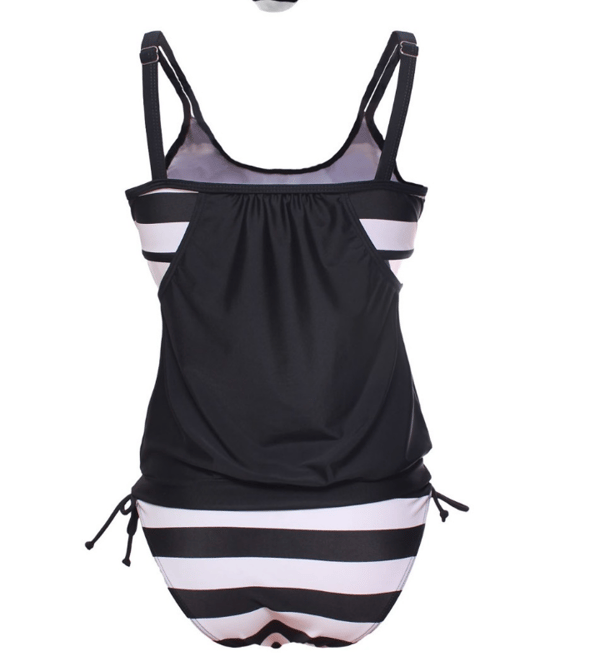 Tankini-dragt plus size badedragt XXL sorte behagelige graviditetstrusser Tankini-dragt plus size badedragt XL sorte behagelige graviditetstrusser