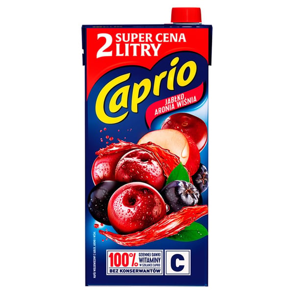 Caprio æble- og kirsebær-aroniadrik 2 l
