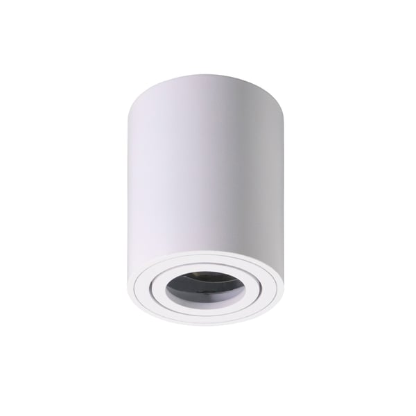 Påbygningsmonteret HALOGEN Spot Tube Flytbar Armatur LUNDO GU10 LUMILED Rund Hvid 80mm