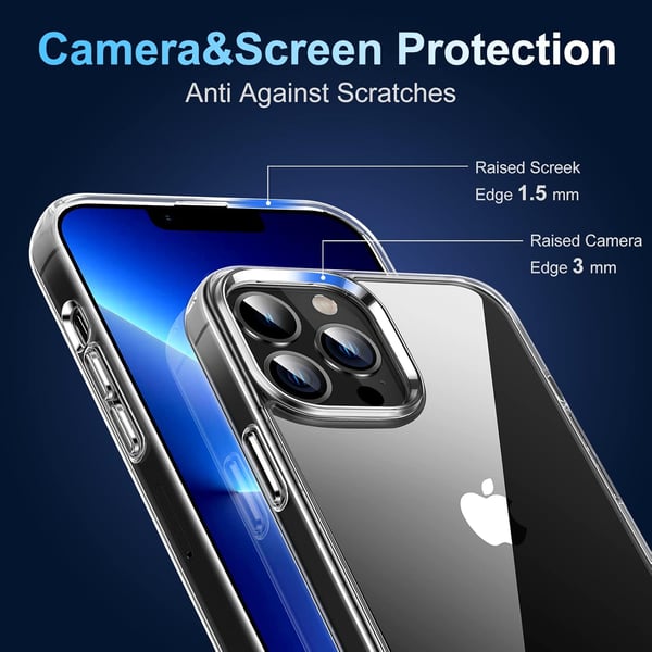 Fodral till Apple iPhone 12 Pro Max, hårt, solid baksida, transparent