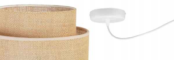 Hængende lampe, loftslysekrone, lampeskærm, boho juta