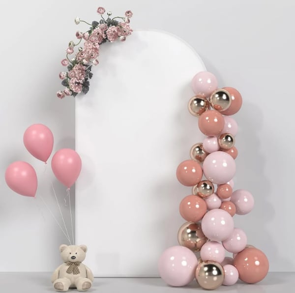 Rektangulär ballongbågram 200x100 cm guld