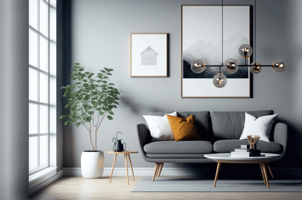 SIENA LOFTLAMPE SORT OG GULD 6 FLAD GRAFITLAMPE E14 LANGE ARME