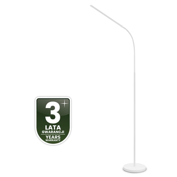 Golvlampa LED 14W CCT dimbar med höjdjustering LONGA 2 vit LUMILED