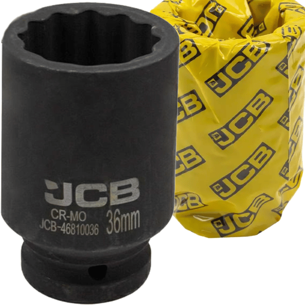 JCB DYB SLAGTOPPENØGLE 3/4" Cr-Mo 12-kant 36 mm