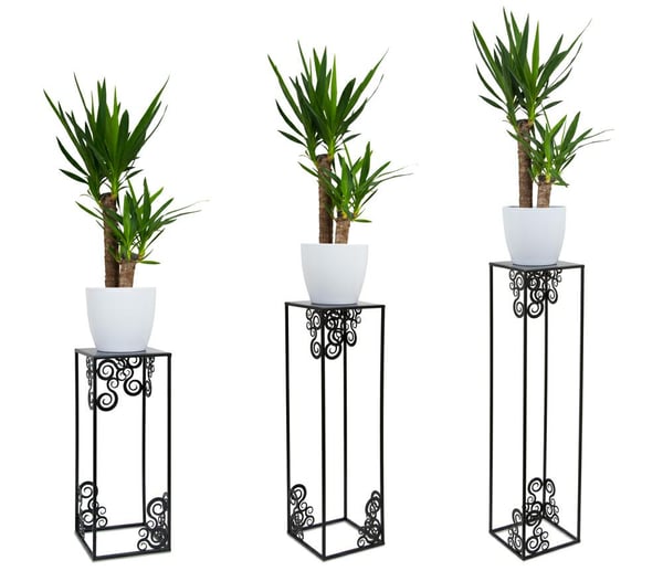 Modernt stående blomsterstat 80 cm sort