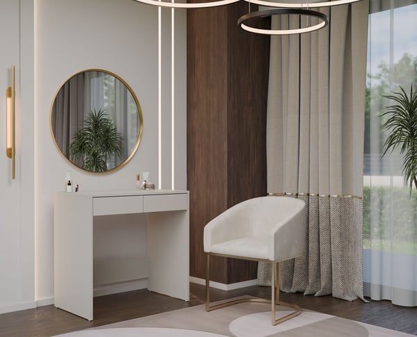 MARINA SKRIVBORD 2 LÅDOR KASHMER BEIGE 2 LÅDOR BARKOST FÖR BARN, STUDIERUMMET