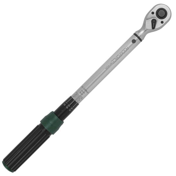 ROCKFORCE Dobbeltsidet momentnøgle 1/2" 20-120Nm + CrV-huslås