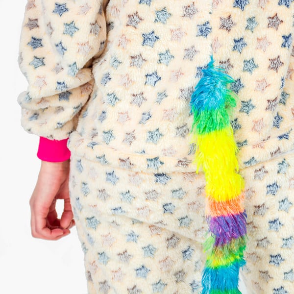 Kigurumi-kostume med varm pyjamas med pegasus og enhjørning.
