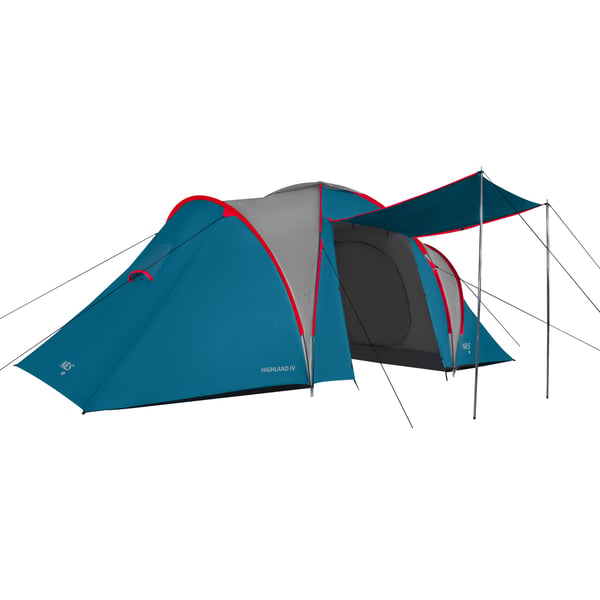 Leirintätent sininen-vaaleanharmaa Highland IV Nils Camp NC6431