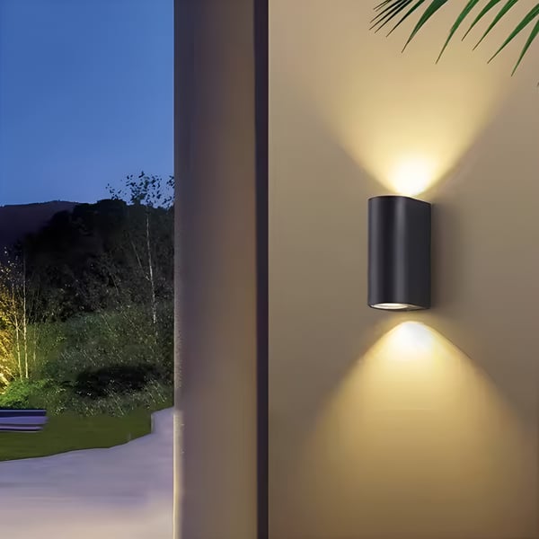 Havevæglampe, facadelampe, udendørslampe, 2xGU10 ALLIUM, sort, LUMILED