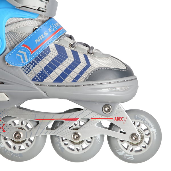 NH18192 4i1 grå-blå inline skøjter med hockeywheel NILS EXTREME NH18192 4i1 grå-blå inline skøjter med hockeywheel NILS EXTREME - 5907695591835