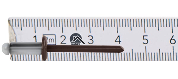 Åbne aluminiumnitter 4,8x12mm RAL 8017