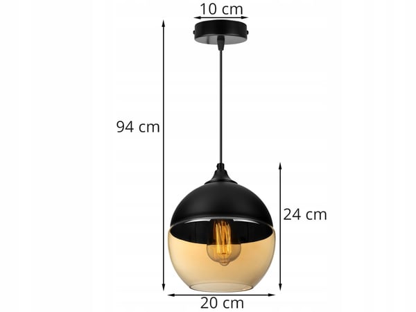 HÆNGENDE LOFTSLAMPE, GLASPLAFON, LED-LAMPE