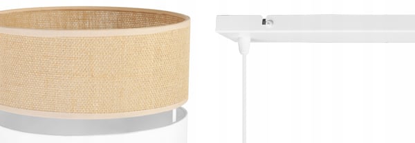 HÆNGELAMPE, LOFTKRONE, LAMPESKÆRM 20 CM HVID