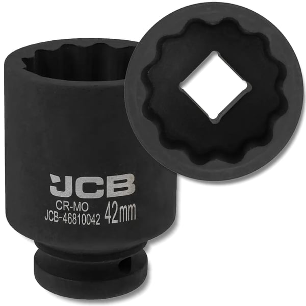 JCB DYB SLAGTOPPENØGLE 3/4" Cr-Mo 12-kantet 42 mm TOPNØGLE