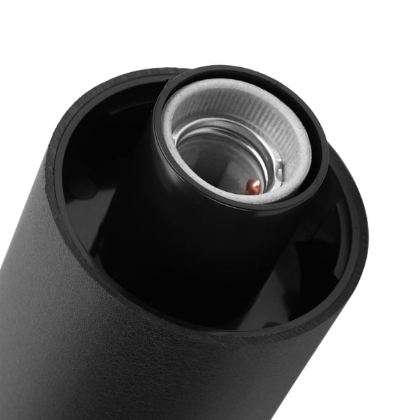 Trädgårdslampa stående utomhus stolpe för glödlampa E27 svart glas IP54 80 cm SALVIA LUMILED