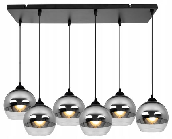 ELEGANT HÆNGELAMPE, GLASLAMPE, KROM LED