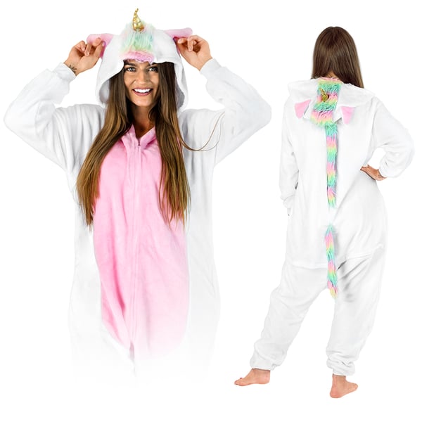 Miesten yksisarvispyjama, kigurumi-haalari, aikuisten asu, koko S