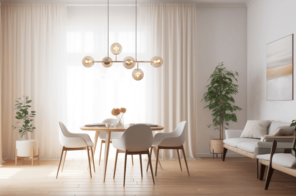 SIENA GULD LOFTLAMPE 6PLN HONEY E14 LANGE ARME