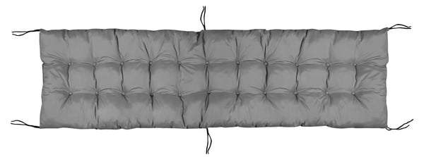 Havepude 165x50 cm til liggestol grå