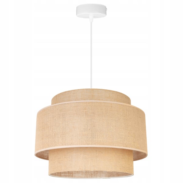 Hængende lampe, loftslysekrone, lampeskærm, boho juta